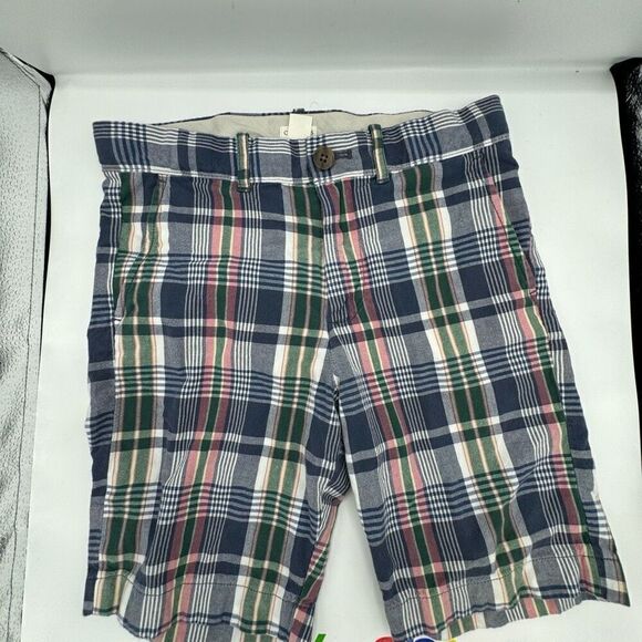 J. Crew Gap Bundle Boys Shorts Size Medium 10 Plaid Denim Gray Blue Gently Used - Picture 4 of 11